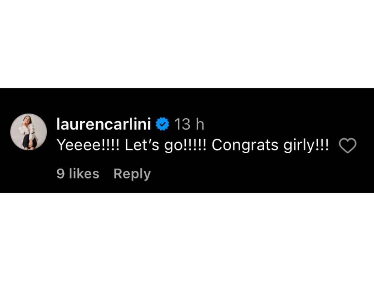 Clarini’s comment on Instagram/@clairechaussee